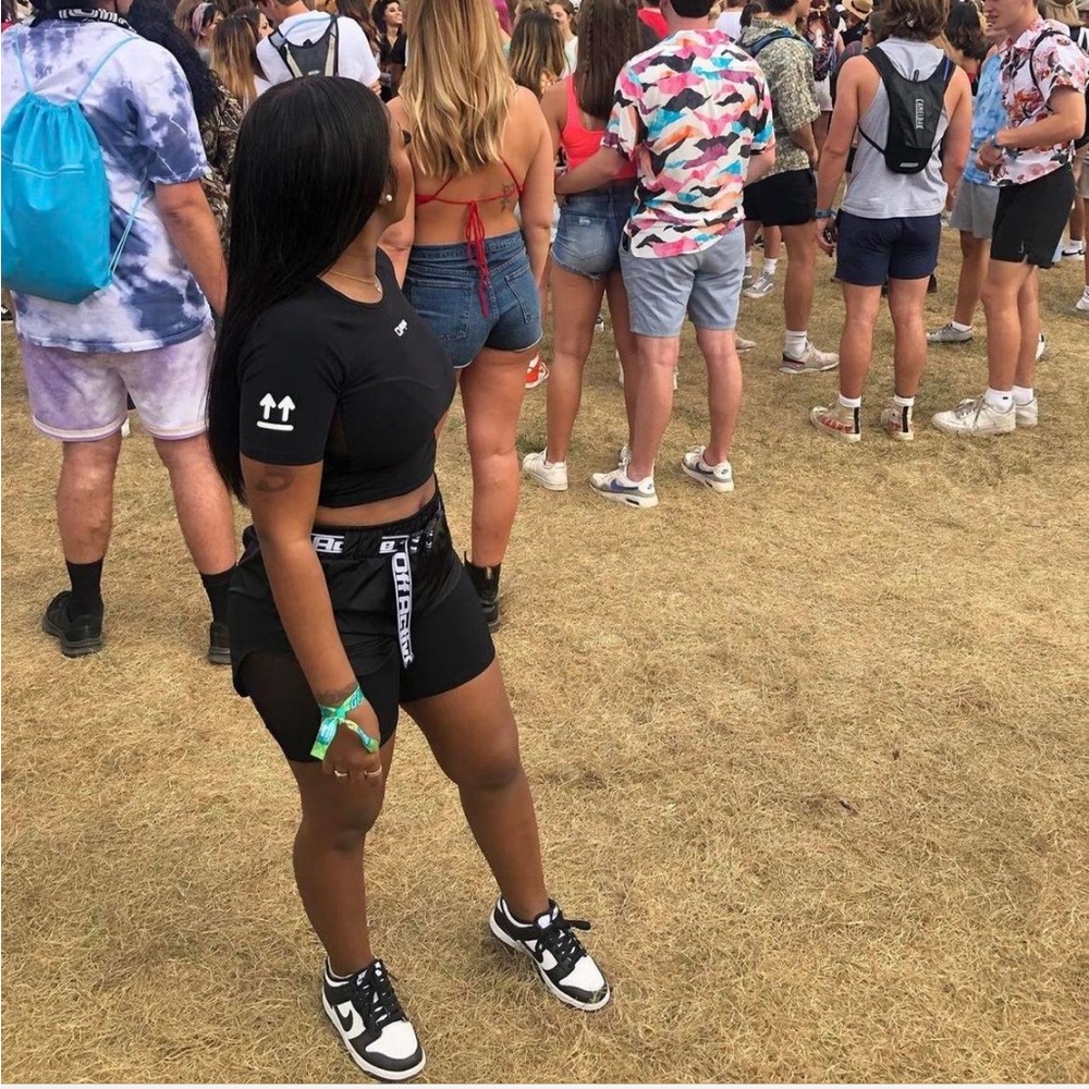 Black Off-White Sporty Shorts